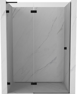 Mexen Lunar L drzwi prysznicowe uchylne lewe 140 cm, transparent, czarne - 834L-140-000-70-00-L
