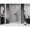 Mexen Lunar L drzwi prysznicowe uchylne lewe 140 cm, transparent, czarne - 834L-140-000-70-00-L