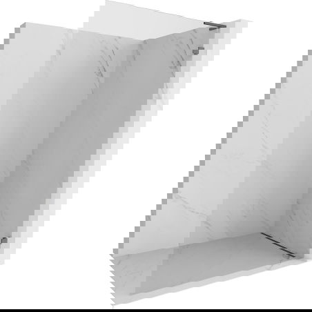 Mexen Lunar L ścianka prysznicowa Walk-in prawa 120 x 200 cm, transparent 8 mm, gun gray szczotkowany - 830L-120-000-66-00-P