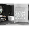 Mexen Kioto ścianka prysznicowa Walk-in 80 x 200 cm, biały wzór 8 mm, biała - 800-080-101-20-85