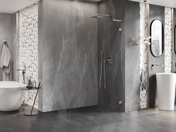 Mexen Lunar L ścianka prysznicowa Walk-in prawa 80 x 200 cm, transparent 8 mm, nikiel szczotkowany - 830L-080-000-97-00-P