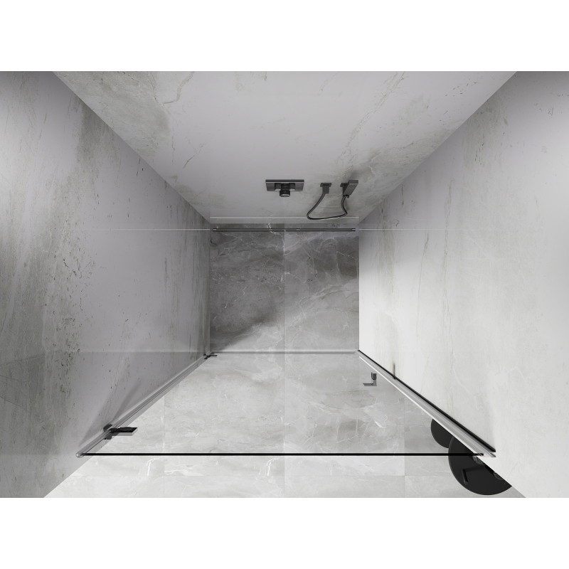 Mexen Lunar-B drzwi prysznicowe uchylne lewe 60 cm, transparent, chrom - 832-060-000-01-00-L
