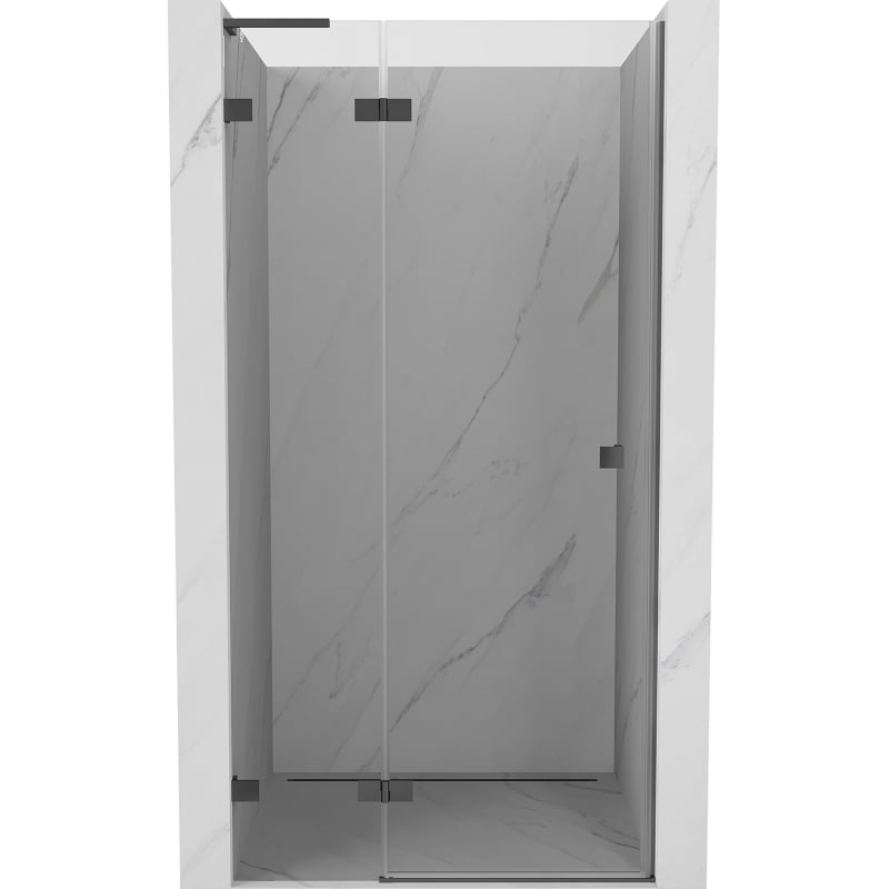 Mexen Lunar L drzwi prysznicowe uchylne lewe 80 cm, transparent, gun metal - 834L-080-000-95-00-L