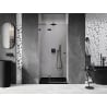 Mexen Lunar L drzwi prysznicowe uchylne lewe 80 cm, transparent, gun metal - 834L-080-000-95-00-L