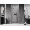 Mexen Lunar L drzwi prysznicowe uchylne lewe 80 cm, transparent, gun metal - 834L-080-000-95-00-L