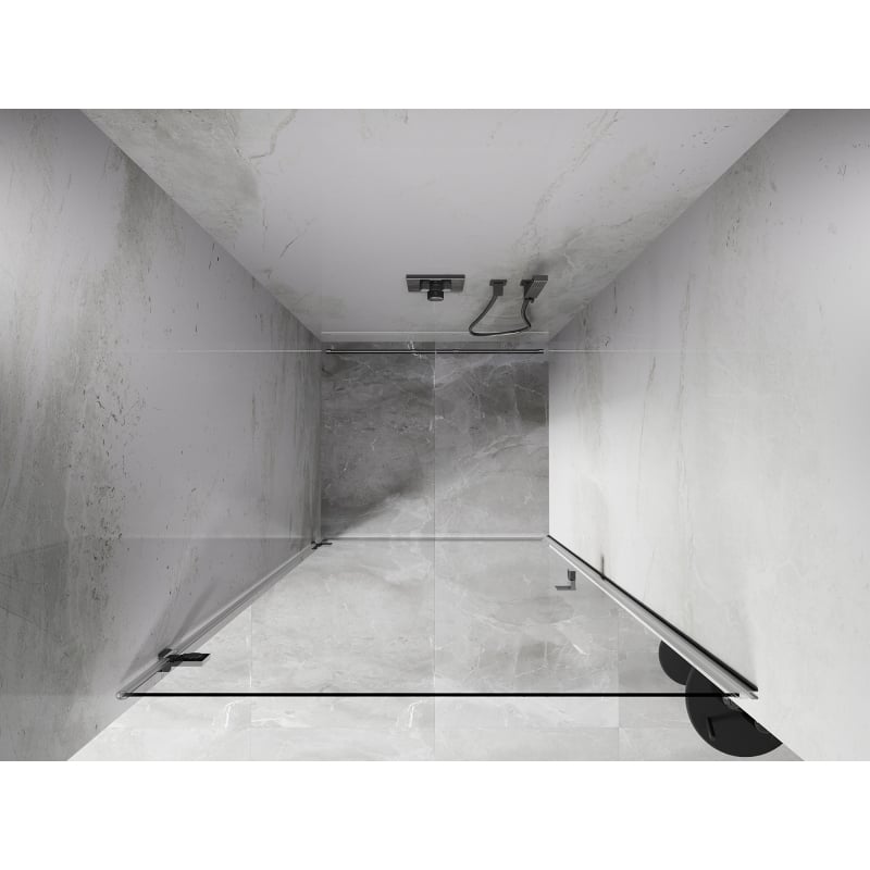 Mexen Lunar-B drzwi prysznicowe uchylne lewe 75 cm, transparent, chrom - 832-075-000-01-00-L