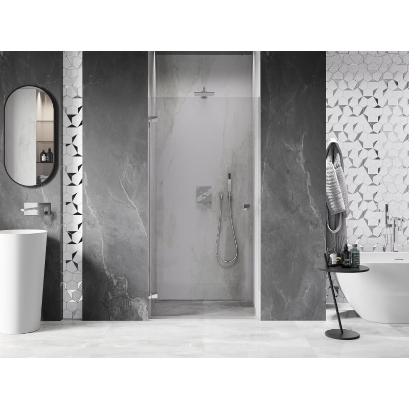 Mexen Lunar-B drzwi prysznicowe uchylne lewe 100 cm, transparent, chrom - 832-100-000-01-00-L