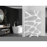 Mexen Kioto ścianka prysznicowa Walk-in 90 x 200 cm, biała fala 8 mm, biała - 800-090-101-20-97