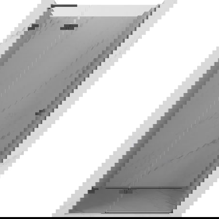 Mexen Lunar L drzwi prysznicowe uchylne lewe 115 cm, transparent, gun metal - 834L-115-000-95-00-L