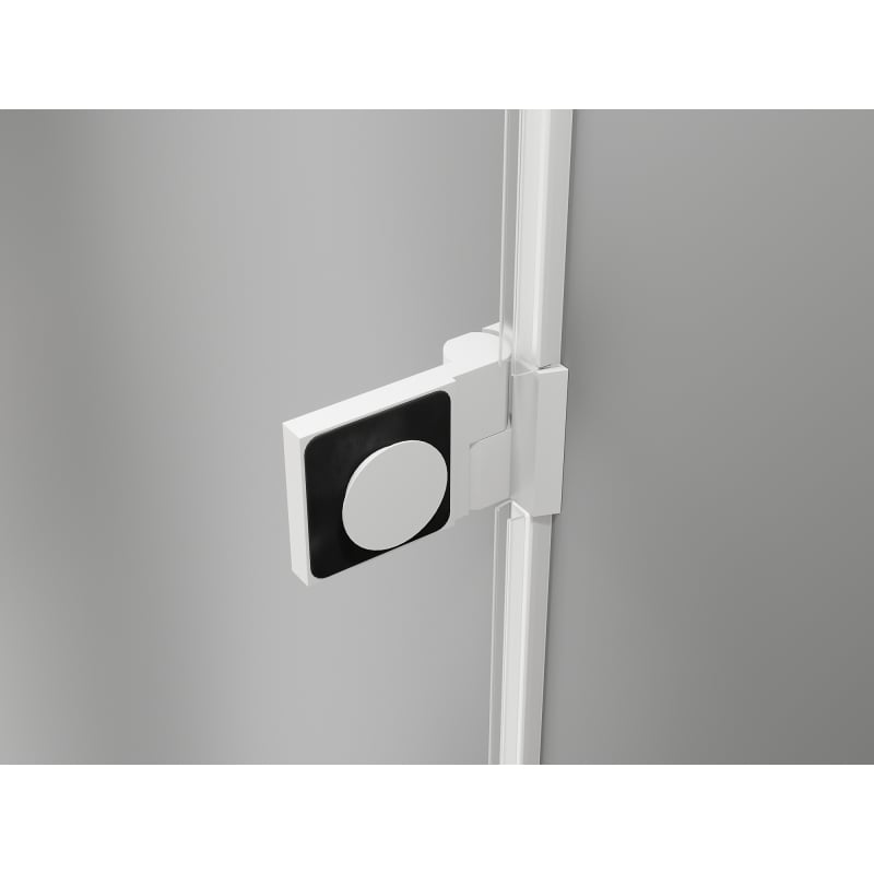 Mexen Lunar-B drzwi prysznicowe uchylne lewe 75 cm, transparent, białe - 832-075-000-20-00-L