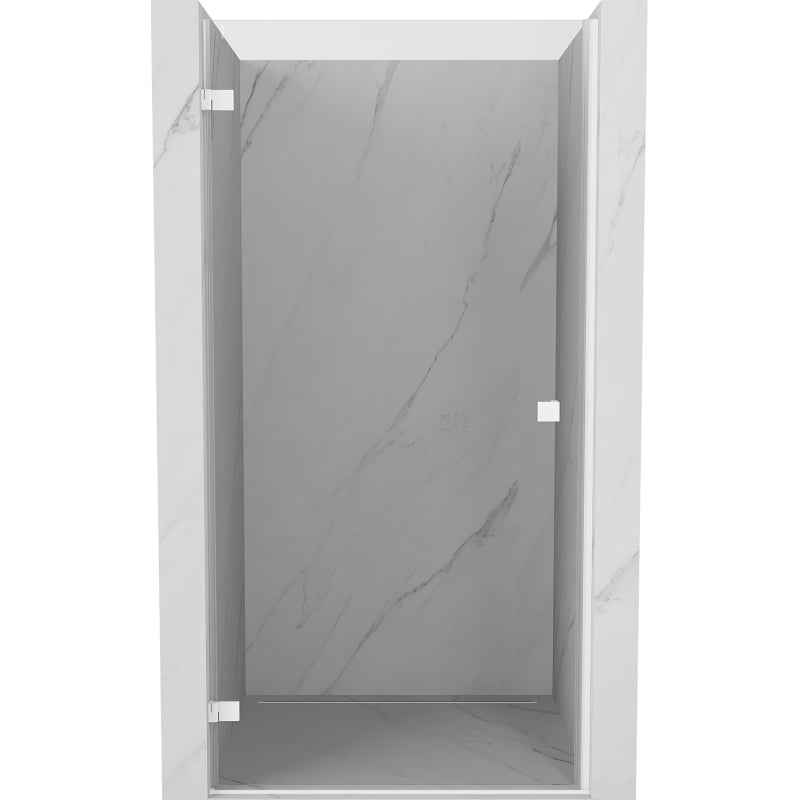 Mexen Lunar-B drzwi prysznicowe uchylne lewe 80 cm, transparent, białe - 832-080-000-20-00-L