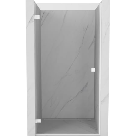 Mexen Lunar-B drzwi prysznicowe uchylne lewe 80 cm, transparent, białe - 832-080-000-20-00-L