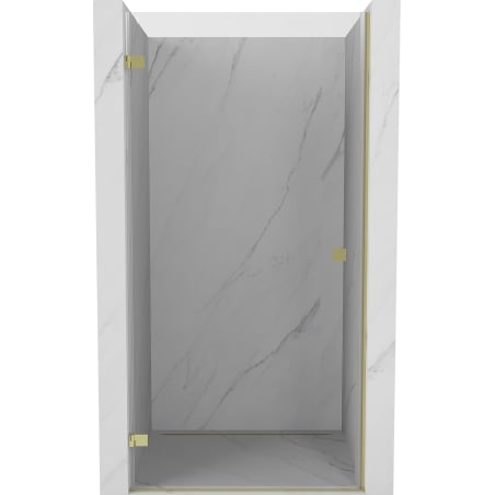 Mexen Lunar-B drzwi prysznicowe uchylne lewe 60 cm, transparent, złote - 832-060-000-50-00-L