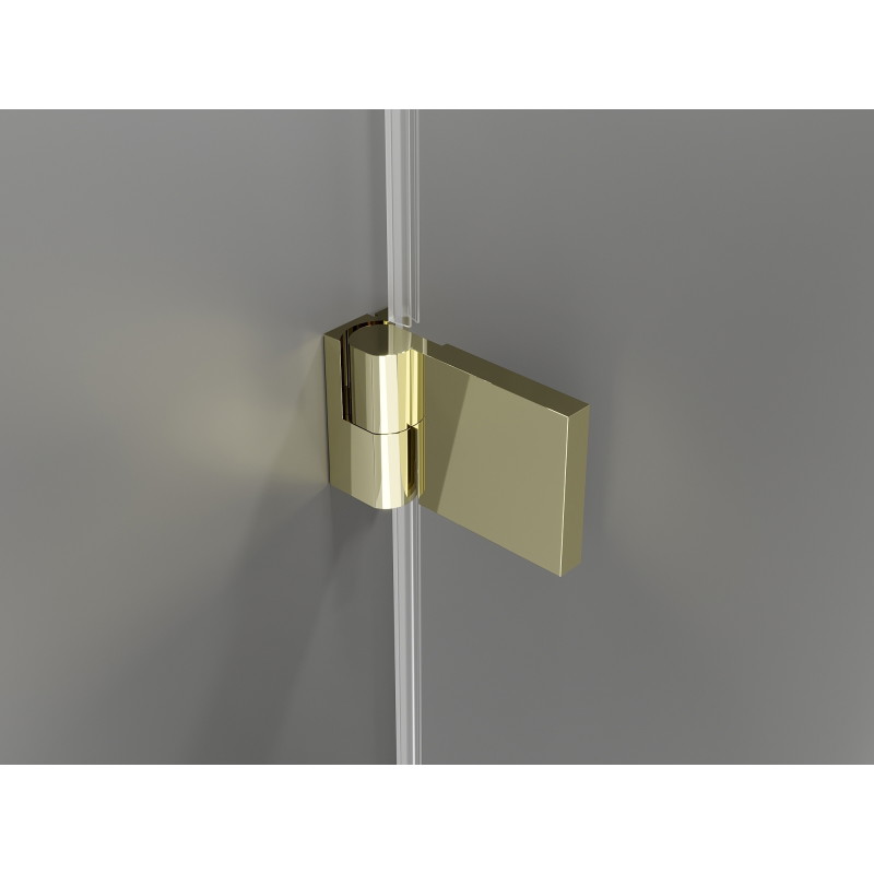 Mexen Lunar-B drzwi prysznicowe uchylne lewe 60 cm, transparent, złote - 832-060-000-50-00-L