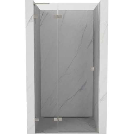 Mexen Lunar L drzwi prysznicowe uchylne lewe 80 cm, transparent, nikiel szczotkowany - 834L-080-000-97-00-L