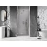 Mexen Lunar L drzwi prysznicowe uchylne lewe 80 cm, transparent, nikiel szczotkowany - 834L-080-000-97-00-L
