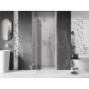Mexen Lunar L drzwi prysznicowe uchylne lewe 80 cm, transparent, nikiel szczotkowany - 834L-080-000-97-00-L