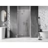 Mexen Lunar L drzwi prysznicowe uchylne lewe 80 cm, transparent, nikiel szczotkowany - 834L-080-000-97-00-L