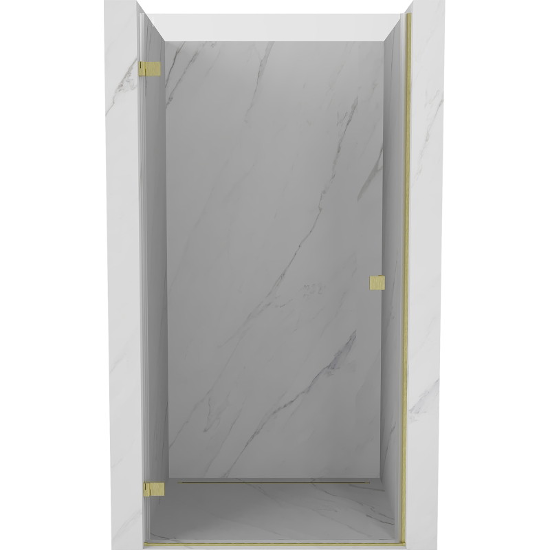 Mexen Lunar-B drzwi prysznicowe uchylne lewe 65 cm, transparent, złote szczotkowane - 832-065-000-55-00-L