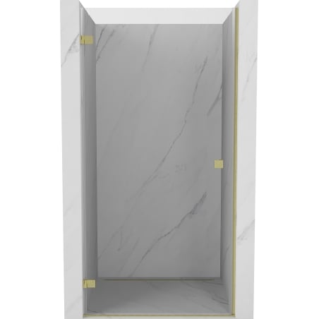 Mexen Lunar-B drzwi prysznicowe uchylne lewe 85 cm, transparent, złote szczotkowane - 832-085-000-55-00-L