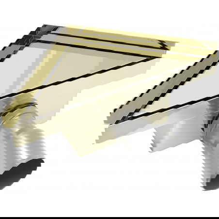 Mexen Flat-T M13 wpust podłogowy trójkątny 20 x 20 cm, złoty - 1510320