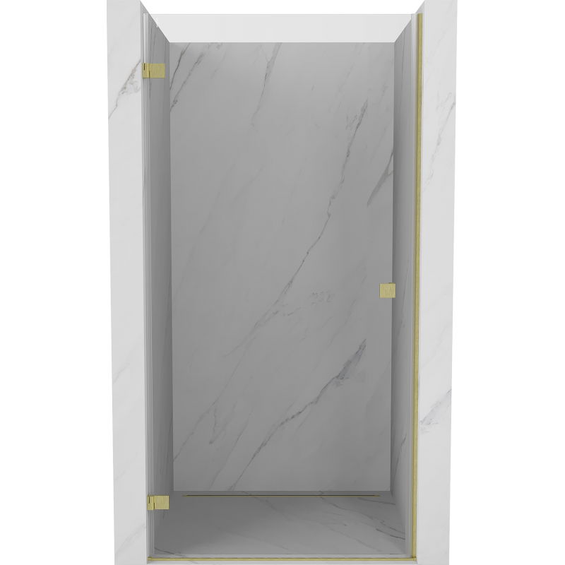 Mexen Lunar-B drzwi prysznicowe uchylne lewe 95 cm, transparent, złote szczotkowane - 832-095-000-55-00-L