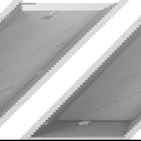 Mexen Lunar L drzwi prysznicowe uchylne lewe 130 cm, transparent, nikiel szczotkowany - 834L-130-000-97-00-L