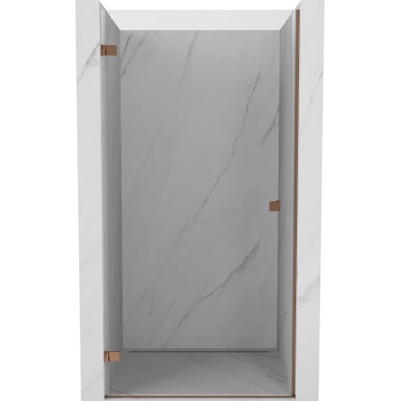 Mexen Lunar-B drzwi prysznicowe uchylne lewe 60 cm, transparent, różowe złoto - 832-060-000-60-00-L