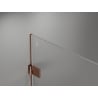 Mexen Lunar-B drzwi prysznicowe uchylne lewe 60 cm, transparent, różowe złoto - 832-060-000-60-00-L