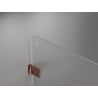 Mexen Lunar-B drzwi prysznicowe uchylne lewe 60 cm, transparent, różowe złoto - 832-060-000-60-00-L
