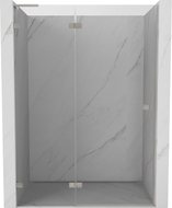Mexen Lunar L drzwi prysznicowe uchylne lewe 140 cm, transparent, nikiel szczotkowany - 834L-140-000-97-00-L