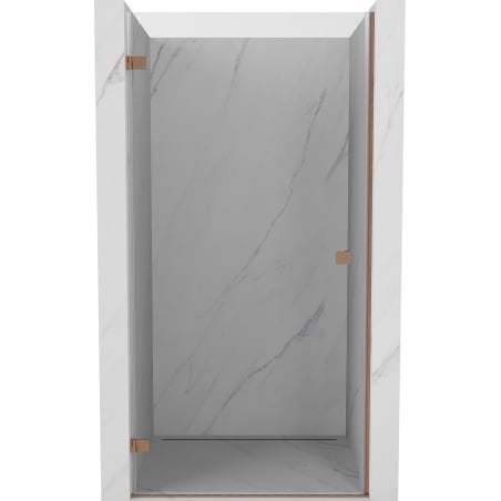 Mexen Lunar-B drzwi prysznicowe uchylne lewe 60 cm, transparent, miedź szczotkowana - 832-060-000-65-00-L