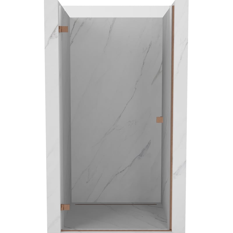 Mexen Lunar-B drzwi prysznicowe uchylne lewe 70 cm, transparent, miedź szczotkowana - 832-070-000-65-00-L