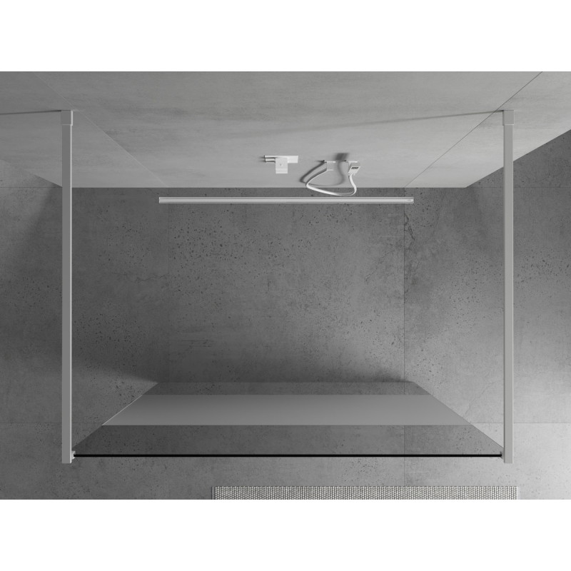 Mexen Kioto ścianka prysznicowa wolnostojąca 100 x 200 cm, transparent/szron 8 mm, biała - 800-100-002-20-35