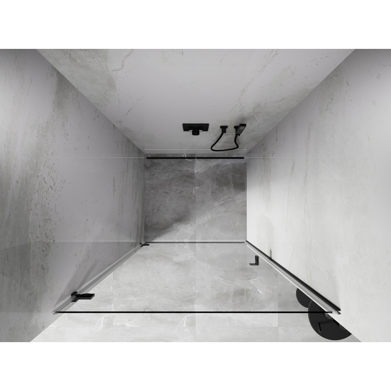 Mexen Lunar-B drzwi prysznicowe uchylne lewe 75 cm, transparent, gun gray szczotkowany - 832-075-000-66-00-L