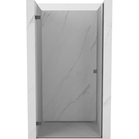 Mexen Lunar-B drzwi prysznicowe uchylne lewe 80 cm, transparent, gun gray szczotkowany - 832-080-000-66-00-L