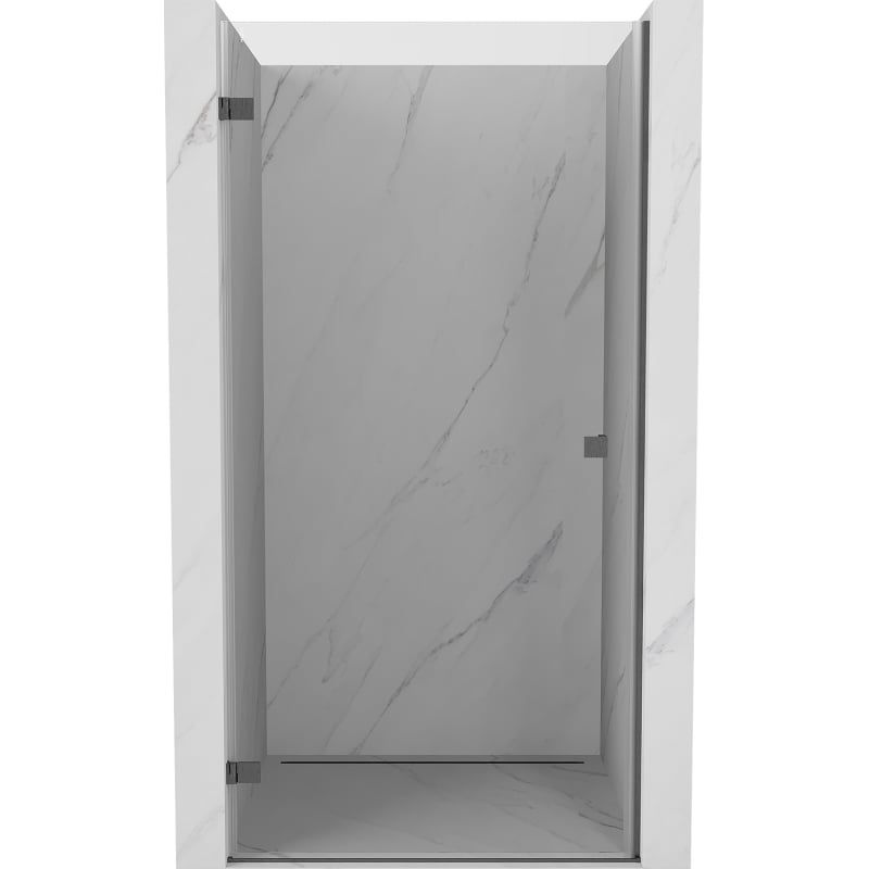 Mexen Lunar-B drzwi prysznicowe uchylne lewe 85 cm, transparent, gun gray szczotkowany - 832-085-000-66-00-L