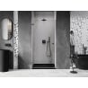 Mexen Lunar-B drzwi prysznicowe uchylne lewe 90 cm, transparent, gun gray szczotkowany - 832-090-000-66-00-L