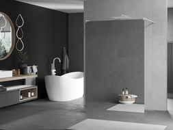 Mexen Kioto ścianka prysznicowa wolnostojąca 100 x 200 cm, lustro 8 mm, biała - 800-100-002-20-50