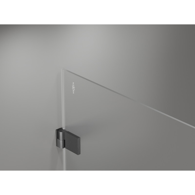 Mexen Lunar-B drzwi prysznicowe uchylne lewe 95 cm, transparent, gun gray szczotkowany - 832-095-000-66-00-L