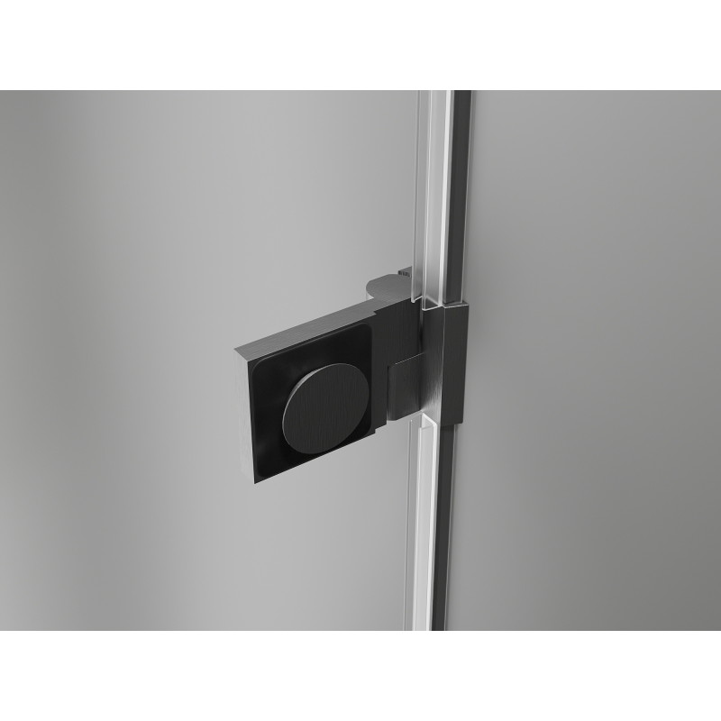 Mexen Lunar-B drzwi prysznicowe uchylne lewe 95 cm, transparent, gun gray szczotkowany - 832-095-000-66-00-L