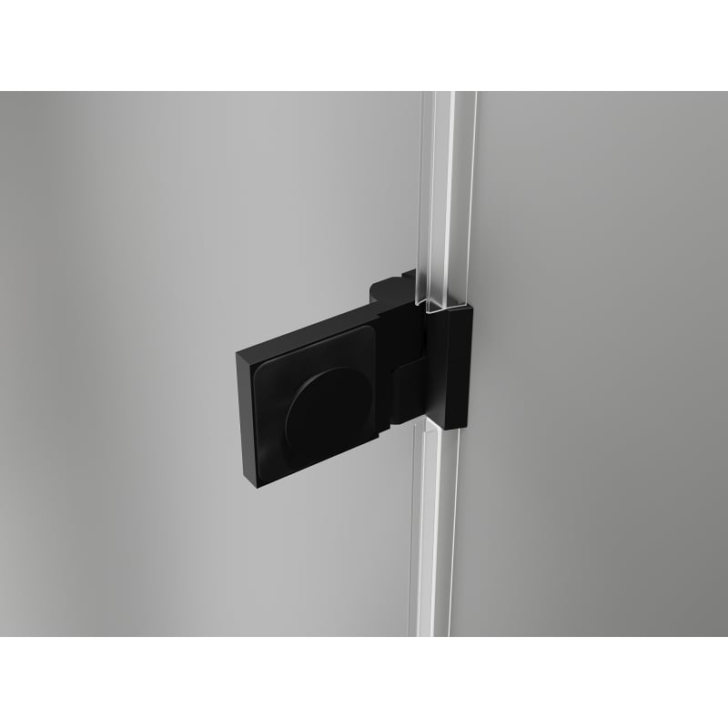 Mexen Lunar-B drzwi prysznicowe uchylne lewe 65 cm, transparent, czarne - 832-065-000-70-00-L