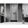 Mexen Lunar-B drzwi prysznicowe uchylne lewe 85 cm, transparent, czarne - 832-085-000-70-00-L