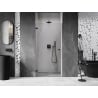 Mexen Lunar-B drzwi prysznicowe uchylne lewe 90 cm, transparent, czarne - 832-090-000-70-00-L
