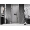 Mexen Lunar-B drzwi prysznicowe uchylne lewe 95 cm, transparent, czarne - 832-095-000-70-00-L
