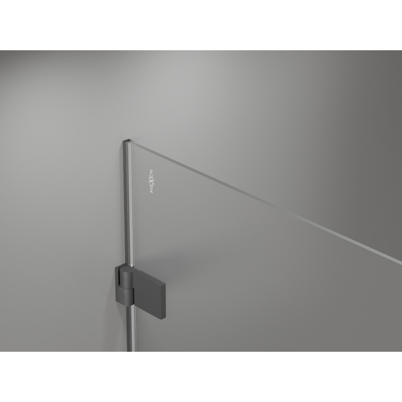 Mexen Lunar-B drzwi prysznicowe uchylne lewe 60 cm, transparent, gun metal - 832-060-000-95-00-L