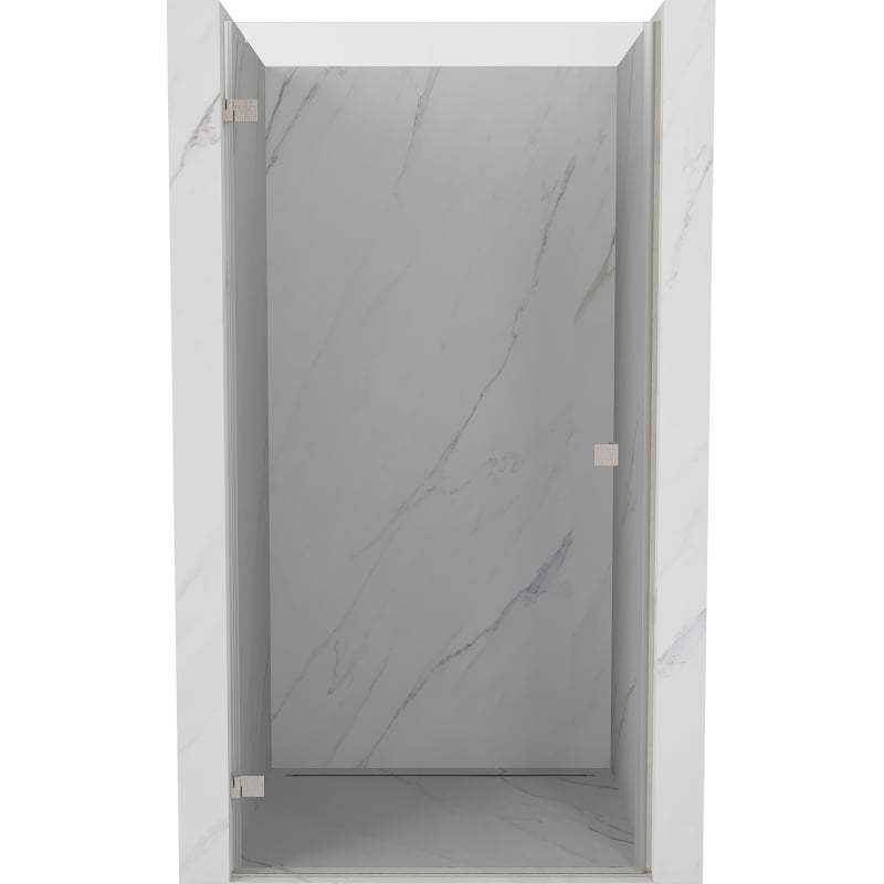 Mexen Lunar-B drzwi prysznicowe uchylne lewe 75 cm, transparent, nikiel szczotkowany - 832-075-000-97-00-L