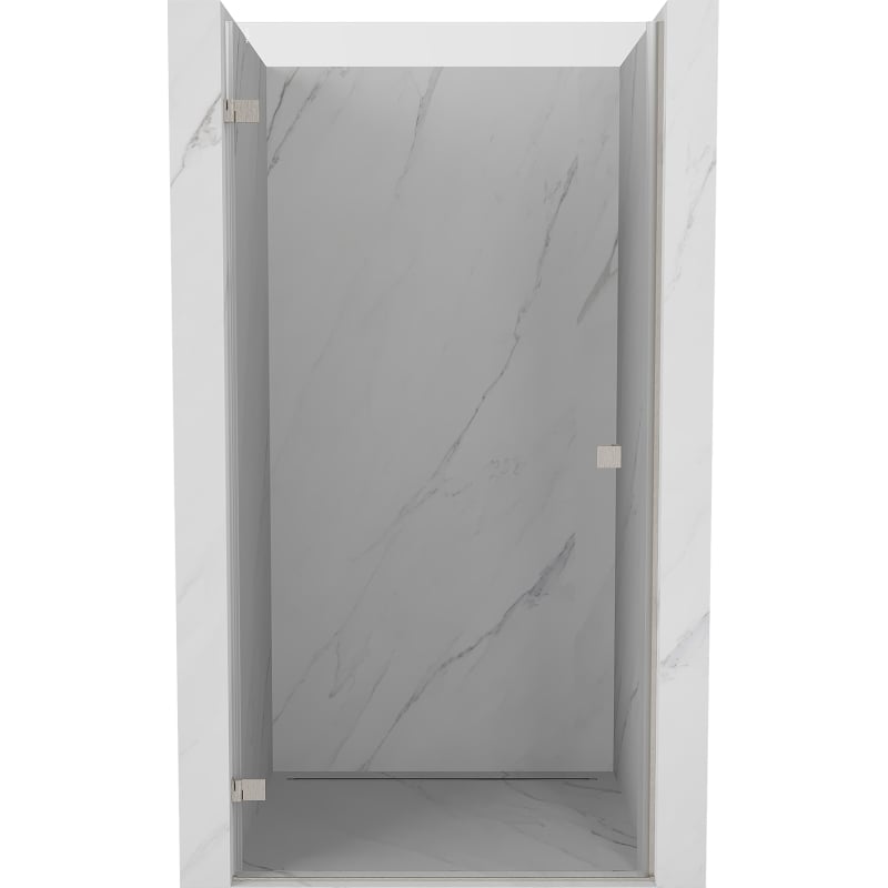 Mexen Lunar-B drzwi prysznicowe uchylne lewe 85 cm, transparent, nikiel szczotkowany - 832-085-000-97-00-L