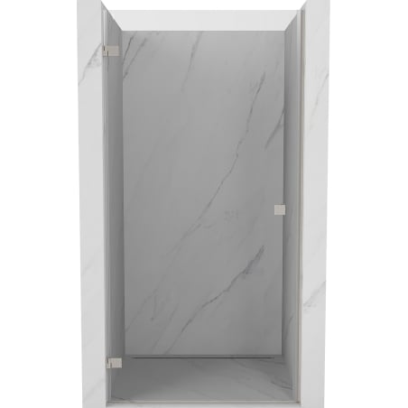 Mexen Lunar-B drzwi prysznicowe uchylne lewe 85 cm, transparent, nikiel szczotkowany - 832-085-000-97-00-L