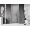 Mexen Lunar-B drzwi prysznicowe uchylne lewe 90 cm, transparent, nikiel szczotkowany - 832-090-000-97-00-L